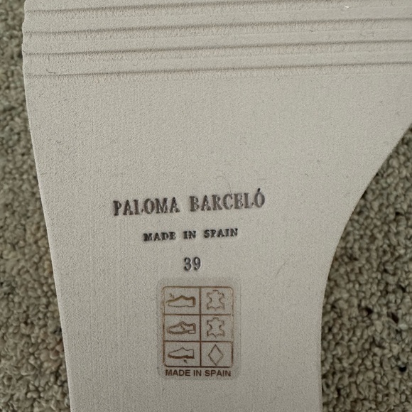 Paloma Barcelo Pink Mules with Orange Soles - Picture 5 of 6